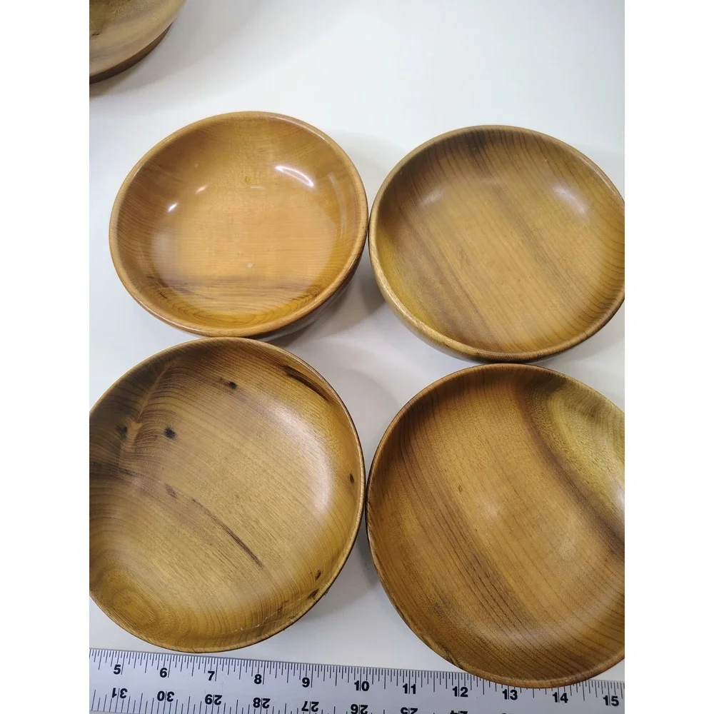 Vintage Myrtlewood Oregon Bowl Set of 4